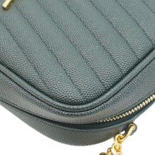 Load image into Gallery viewer, YVES SAINT LAURENT Lou Mini Chevron Leather Camera Crossbody Bag Green
