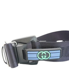 Load image into Gallery viewer, GUCCI GG Crystal Nylon Belt Size 100.40 Blue 778889
