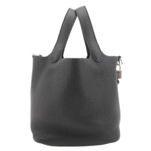Load image into Gallery viewer, HERMES Picotin Lock 18 Taurillon Clemence Leather Hobo Bag Black
