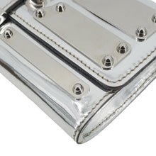 Load image into Gallery viewer, GUCCI Mirror Metallic Patent Leather Clutch Silver
