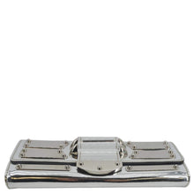 Load image into Gallery viewer, GUCCI Mirror Metallic Patent Leather Clutch Silver
