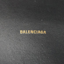 Load image into Gallery viewer, BALENCIAGA Hourglass flat Calfskin Leather Pouch Black
