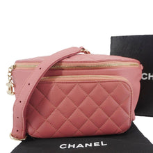 Load image into Gallery viewer, CHANEL Business Affinity Quilted Caviar Leather Belt Bag Pink
