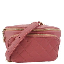 Load image into Gallery viewer, CHANEL Business Affinity Quilted Caviar Leather Belt Bag Pink
