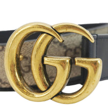 Load image into Gallery viewer, GUCCI Double G Buckle GG Supreme Leather Belt Beige 625839 Size 90.36
