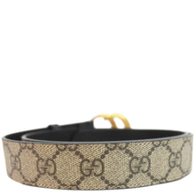 Load image into Gallery viewer, GUCCI Double G Buckle GG Supreme Leather Belt Beige 625839 Size 90.36
