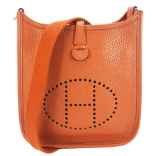 Load image into Gallery viewer, HERMES Evelyne Taurillon Leather Crossbody Bag Orange Poppy
