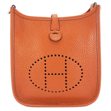 Load image into Gallery viewer, HERMES Evelyne Taurillon Leather Crossbody Bag Orange Poppy
