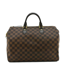 Load image into Gallery viewer, LOUIS VUITTON Speedy 35 Damier Ebene Satchel Bag Brown
