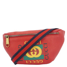 Load image into Gallery viewer, GUCCI Print Small Leather Belt Waist Bum Bag Red 527792
