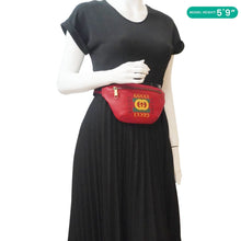 Load image into Gallery viewer, GUCCI Print Small Leather Belt Waist Bum Bag Red 527792
