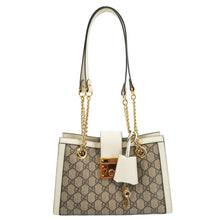 Load image into Gallery viewer, GUCCI Padlock Medium GG Supreme Canvas Tote Bag Beige 498156
