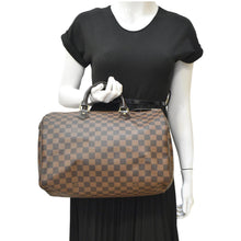 Load image into Gallery viewer, LOUIS VUITTON Speedy 35 Damier Ebene Satchel Bag Brown
