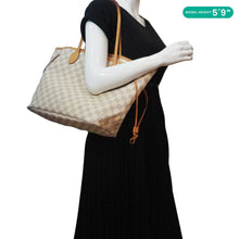 Load image into Gallery viewer, LOUIS VUITTON Neverfull MM Damier Azur Tote Shoulder Bag White
