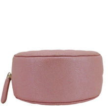 Load image into Gallery viewer, CHANEL Round Quilted Iridescent Caviar Leather Clutch Crossbody Bag Pink
