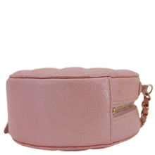 Load image into Gallery viewer, CHANEL Round Quilted Iridescent Caviar Leather Clutch Crossbody Bag Pink
