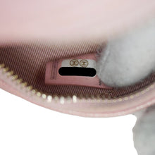 Load image into Gallery viewer, CHANEL Round Quilted Iridescent Caviar Leather Clutch Crossbody Bag Pink
