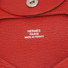 Load image into Gallery viewer, HERMES Calvi Leather Card Holder Red
