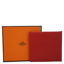 Load image into Gallery viewer, HERMES Calvi Leather Card Holder Red
