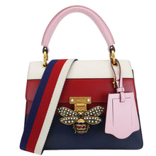 Load image into Gallery viewer, GUCCI Queen Margaret Bee Blind For Love Leather Shoulder Bag Multicolor 476541
