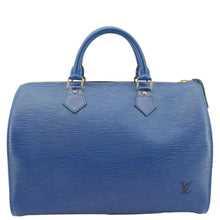 Load image into Gallery viewer, LOUIS VUITTON Speedy 30 Epi Leather Satchel Bag Blue
