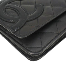 Load image into Gallery viewer, CHANEL Cambon Ligne Wallet On Chain Quilted Leather Clutch Crossbody Bag Black
