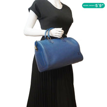 Load image into Gallery viewer, LOUIS VUITTON Speedy 30 Epi Leather Satchel Bag Blue
