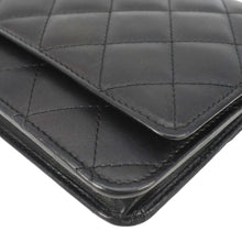 Load image into Gallery viewer, CHANEL Cambon Ligne Wallet On Chain Quilted Leather Clutch Crossbody Bag Black
