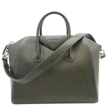 Load image into Gallery viewer, GIVENCHY Antigona Leather Shoulder Bag Olive Green
