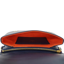 Load image into Gallery viewer, LOUIS VUITTON Coussin Pochette Garden Embossed Leather Crossbody Bag Navy Blue
