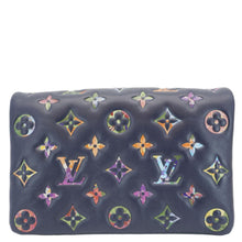 Load image into Gallery viewer, LOUIS VUITTON Coussin Pochette Garden Embossed Leather Crossbody Bag Navy Blue
