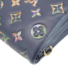 Load image into Gallery viewer, LOUIS VUITTON Coussin Pochette Garden Embossed Leather Crossbody Bag Navy Blue
