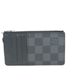 Load image into Gallery viewer, LOUIS VUITTON Damier Graphite Coin Card Holder Black
