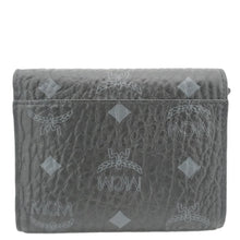 Load image into Gallery viewer, MCM Patricia Three Fold Visetos Monogram Canvas Wallet Black
