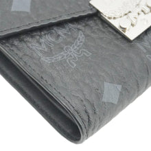 Load image into Gallery viewer, MCM Patricia Three Fold Visetos Monogram Canvas Wallet Black
