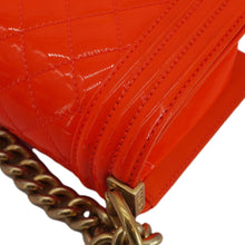 Load image into Gallery viewer, CHANEL Boy Flap Small Quilted Patent Leather Shoulder Bag Orange
