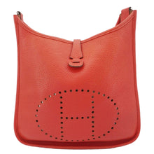 Load image into Gallery viewer, HERMES Evelyne PM Clemence Leather Crossbody Bag Red
