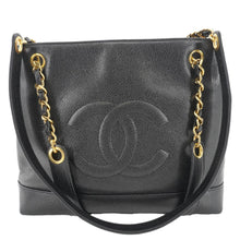 Load image into Gallery viewer, CHANEL Vintage Timeless CC Caviar Leather Chain Shoulder Strap Black
