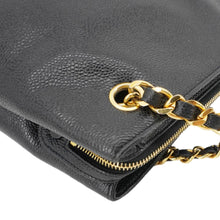 Load image into Gallery viewer, CHANEL Vintage Timeless CC Caviar Leather Chain Shoulder Strap Black
