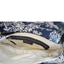 Load image into Gallery viewer, CHRISTIAN DIOR Saddle Reverse Embroidered Toile Hobo Bag Blue
