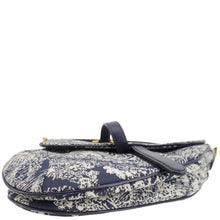 Load image into Gallery viewer, CHRISTIAN DIOR Saddle Reverse Embroidered Toile Hobo Bag Blue
