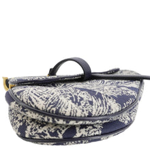 Load image into Gallery viewer, CHRISTIAN DIOR Saddle Reverse Embroidered Toile Hobo Bag Blue
