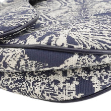 Load image into Gallery viewer, CHRISTIAN DIOR Saddle Reverse Embroidered Toile Hobo Bag Blue
