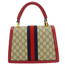 Load image into Gallery viewer, GUCCI Queen Margaret Bee GG Supreme Canvas Shoulder Bag Red 476541
