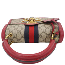 Load image into Gallery viewer, GUCCI Queen Margaret Bee GG Supreme Canvas Shoulder Bag Red 476541
