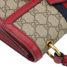 Load image into Gallery viewer, GUCCI Queen Margaret Bee GG Supreme Canvas Shoulder Bag Red 476541
