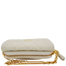 Load image into Gallery viewer, CHRISTIAN DIOR Caro Supple Cannage Calfskin Leather Chain Shoulder Bag Ivory
