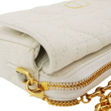 Load image into Gallery viewer, CHRISTIAN DIOR Caro Supple Cannage Calfskin Leather Chain Shoulder Bag Ivory
