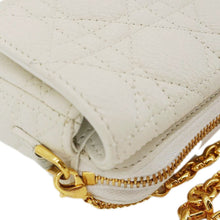 Load image into Gallery viewer, CHRISTIAN DIOR Caro Supple Cannage Calfskin Leather Chain Shoulder Bag Ivory
