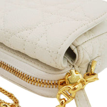 Load image into Gallery viewer, CHRISTIAN DIOR Caro Supple Cannage Calfskin Leather Chain Shoulder Bag Ivory
